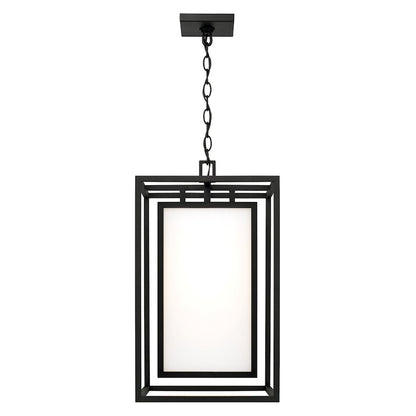 Capital Lighting Aiden 1Lt Outdoor Hanging Lantern, Black/Soft White