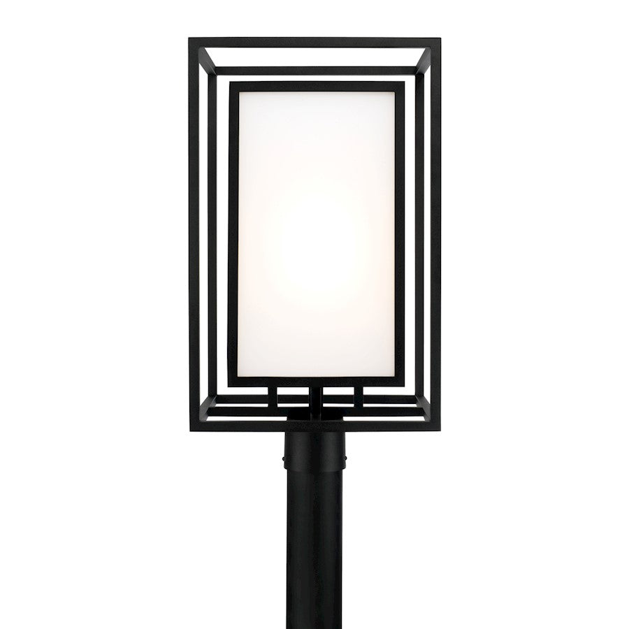 Capital Lighting Aiden 1Lt Outdoor Post Lantern, Black/Soft White