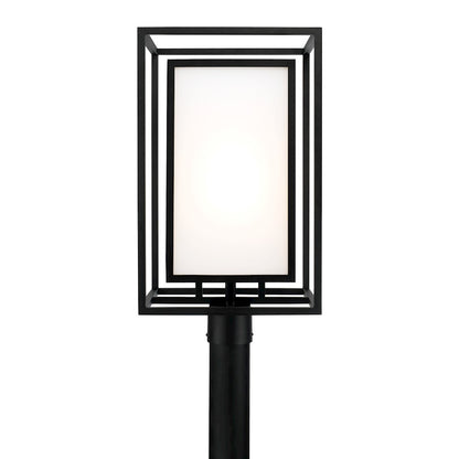 Capital Lighting Aiden 1Lt Outdoor Post Lantern, Black/Soft White