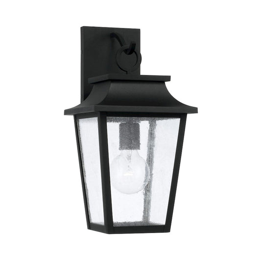 Capital Lighting Chandler 1Lt Outdoor Wall Lantern, Black/Antiqued - 953311BK