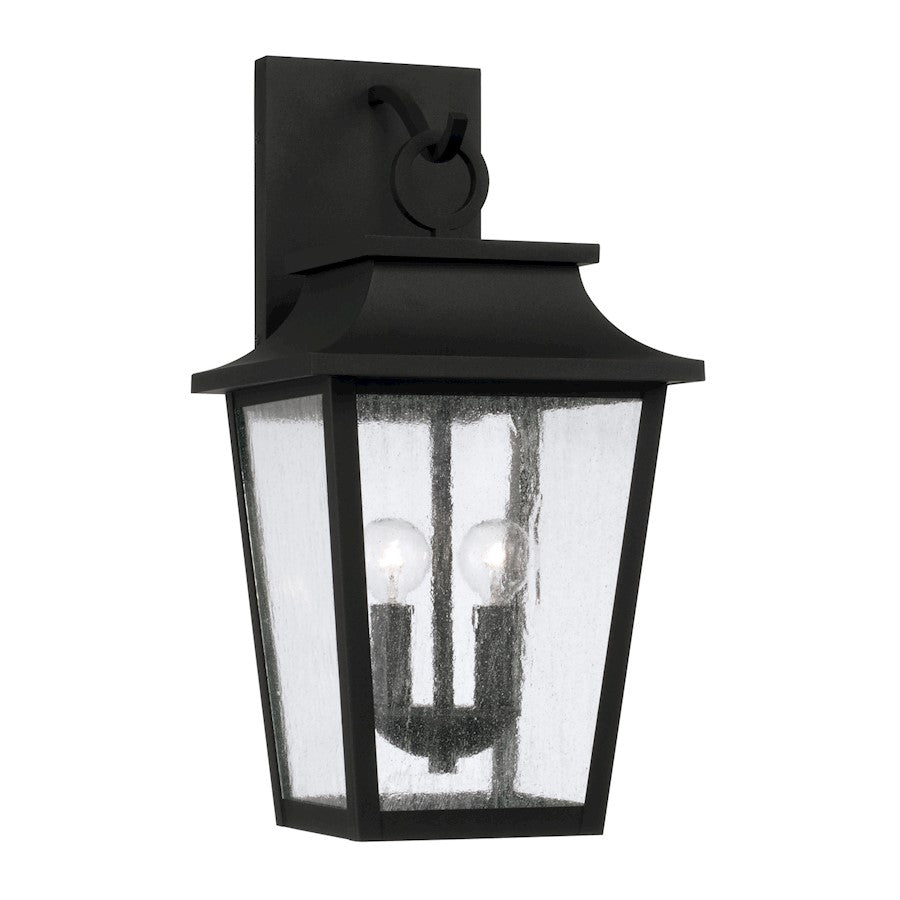 Capital Lighting Chandler 2Lt Outdoor Wall Lantern, Black/Antiqued - 953321BK