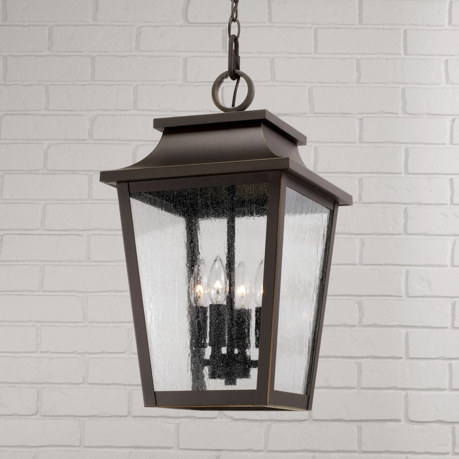 Capital Lighting Chandler 4Lt Outdoor Hanging Lantern, Bronze/Antique