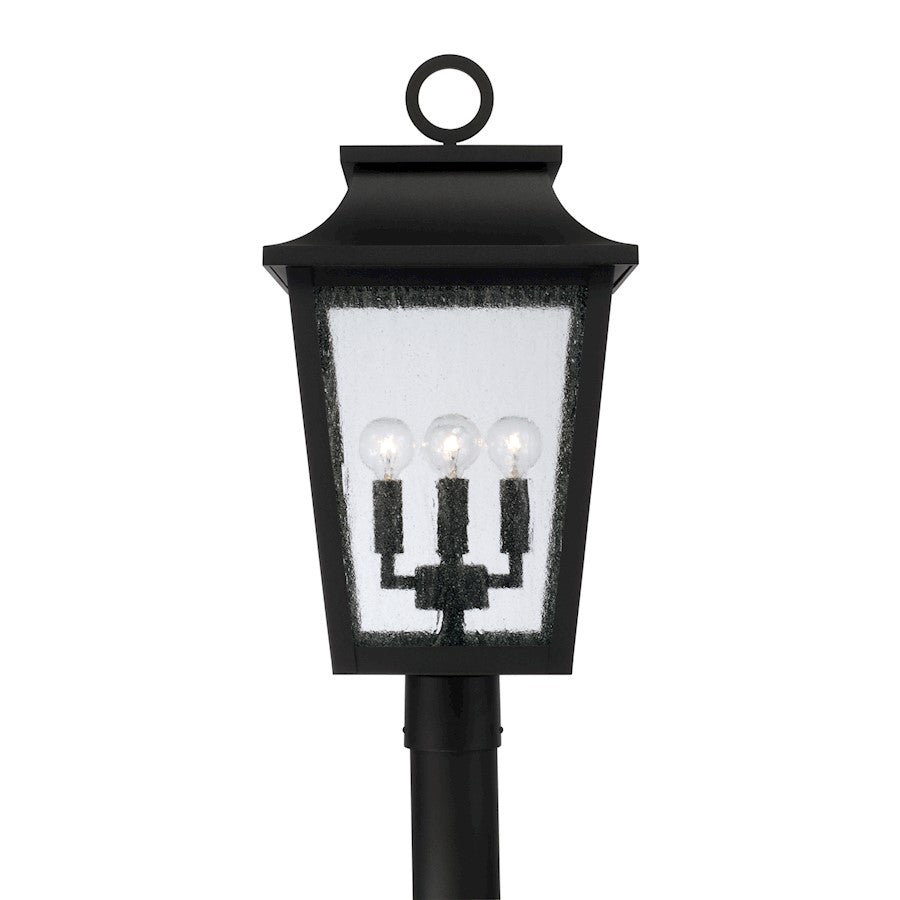 Capital Lighting Chandler 4Lt Outdoor Post Lantern, Black/Antiqued