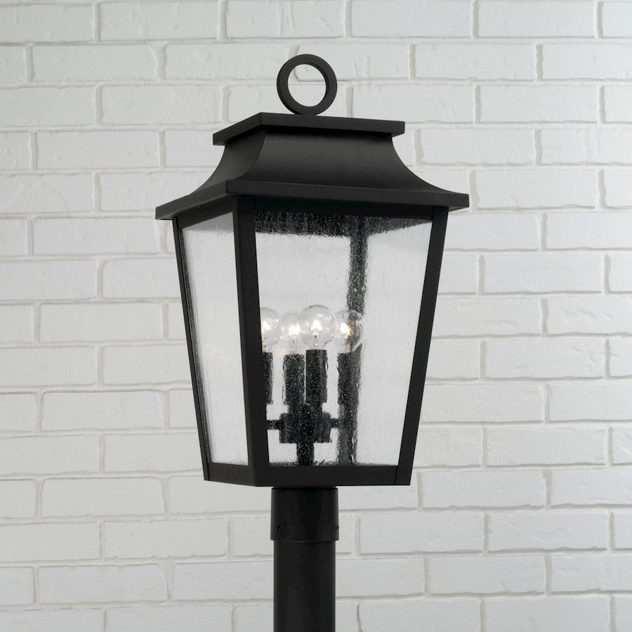 Capital Lighting Chandler 4Lt Outdoor Post Lantern, Black/Antiqued