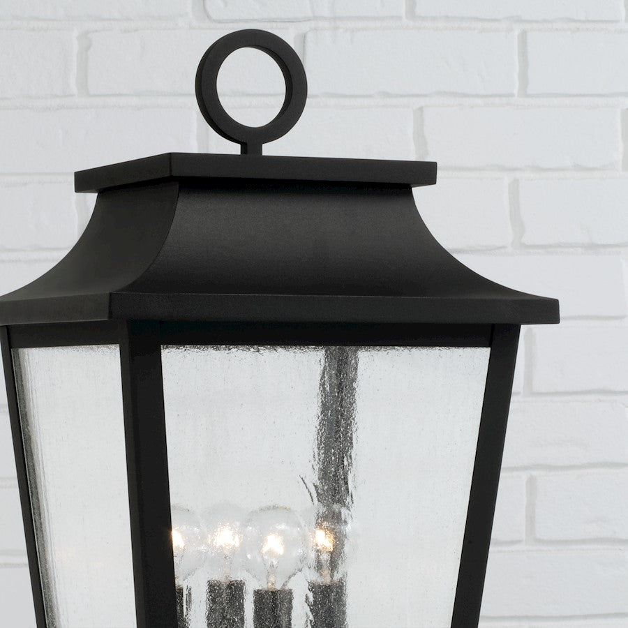 Capital Lighting Chandler 4Lt Outdoor Post Lantern, Black/Antiqued