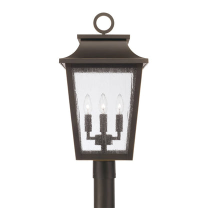 Capital Lighting Chandler 4Lt Outdoor Post Lantern, Bronze/Antiqued