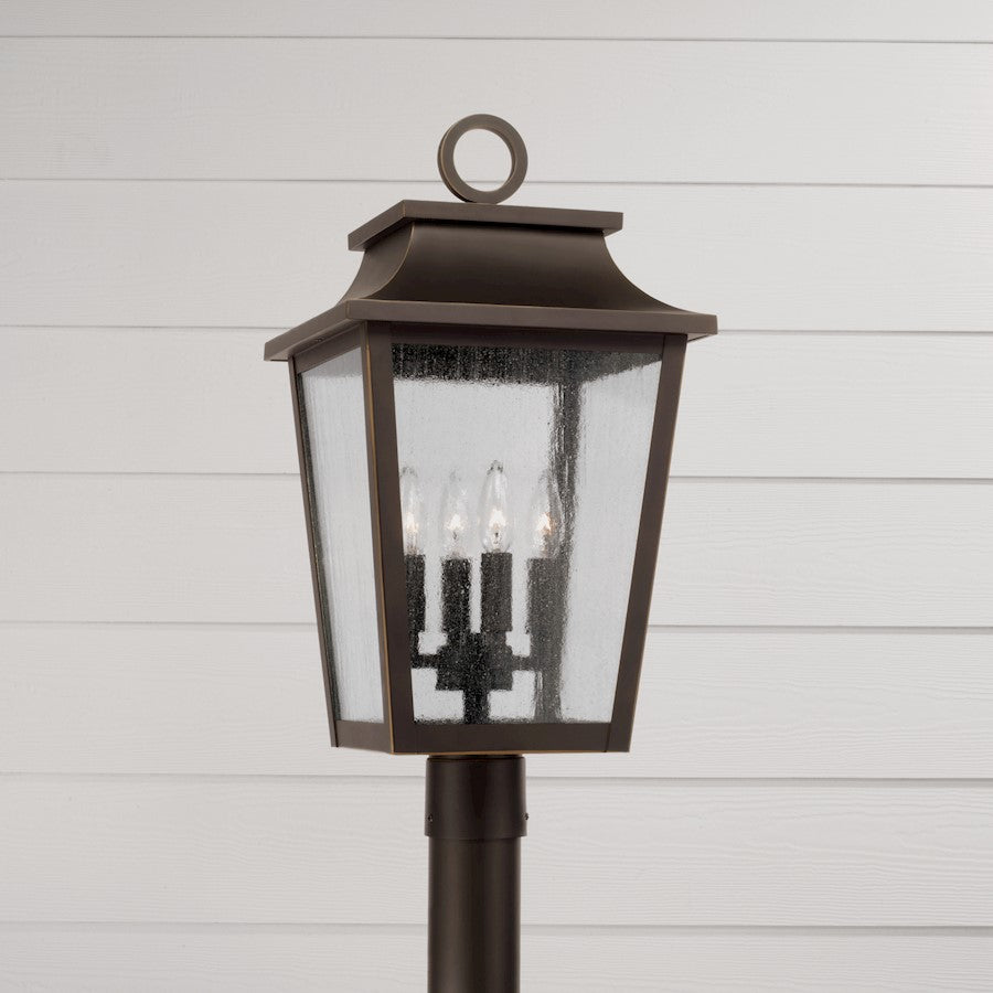 Capital Lighting Chandler 4Lt Outdoor Post Lantern, Bronze/Antiqued