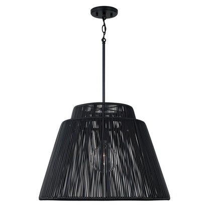 Capital Lighting Jasper 1 Light Outdoor Pendant, Oynx and Black - 956311OK