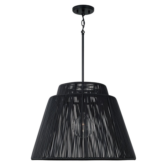 Capital Lighting Jasper 1 Light Outdoor Pendant, Oynx and Black - 956311OK