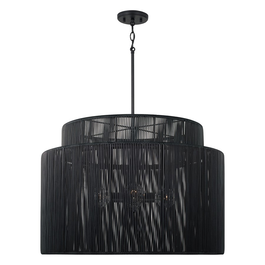Capital Lighting Jasper 4 Light Outdoor Pendant, Oynx and Black - 956341OK
