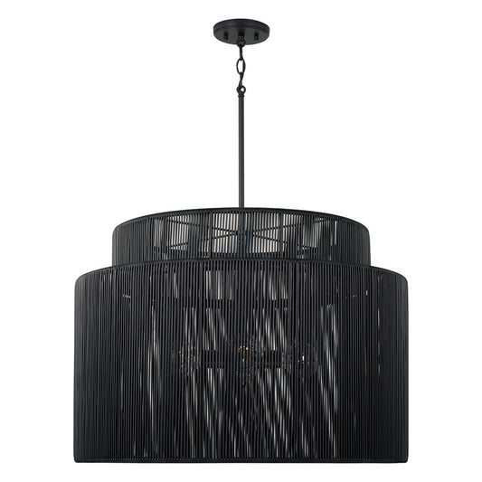 Capital Lighting Jasper 4 Light Outdoor Pendant, Oynx and Black - 956341OK