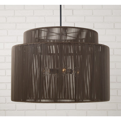 Capital Lighting Jasper 4 Light Outdoor Pendant, Umber and Black