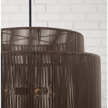 Capital Lighting Jasper 4 Light Outdoor Pendant, Umber and Black