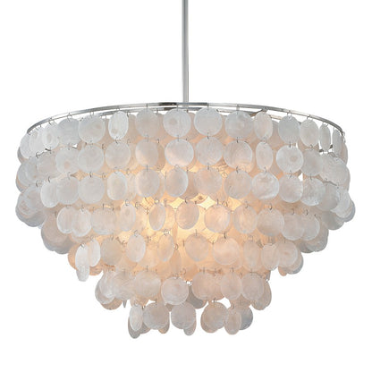 6 Light Pendant, Polished Nickel