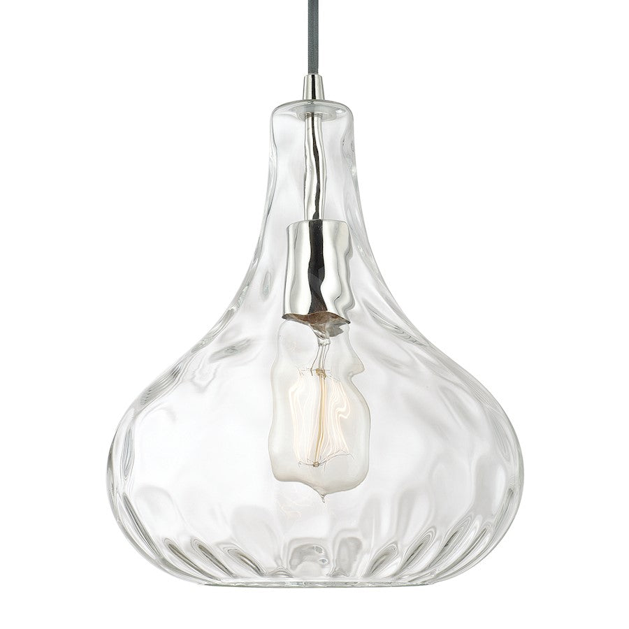 1 Light 11.5" Pendant, Polished Nickel
