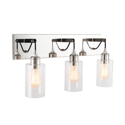 3 Light Bathroom Vanity Light, Polished Nickel