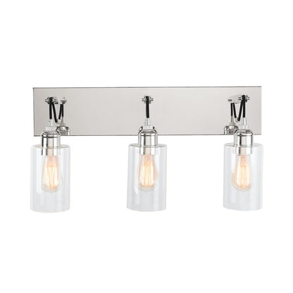 3 Light Bathroom Vanity Light, Polished Nickel