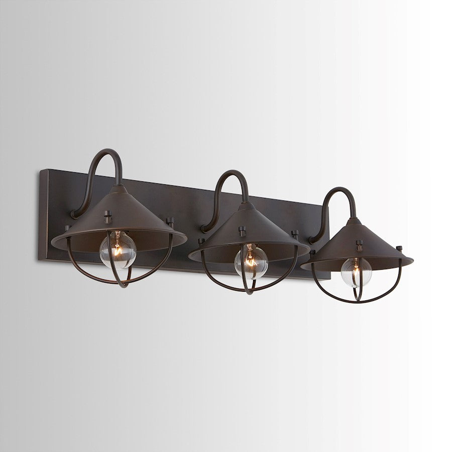 3-Light 255" Bathroom Vanity Light, Old Bronze