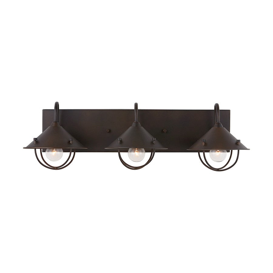 3-Light 255" Bathroom Vanity Light, Old Bronze