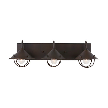 3-Light 255" Bathroom Vanity Light, Old Bronze
