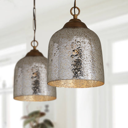 1 Light Pendant, Patinaed Brass