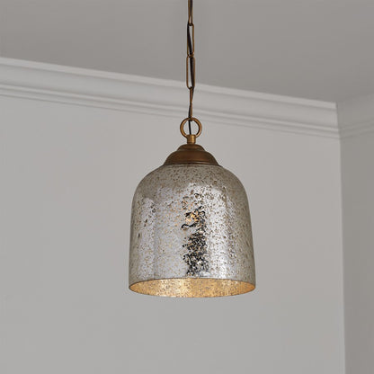 1 Light Pendant, Patinaed Brass