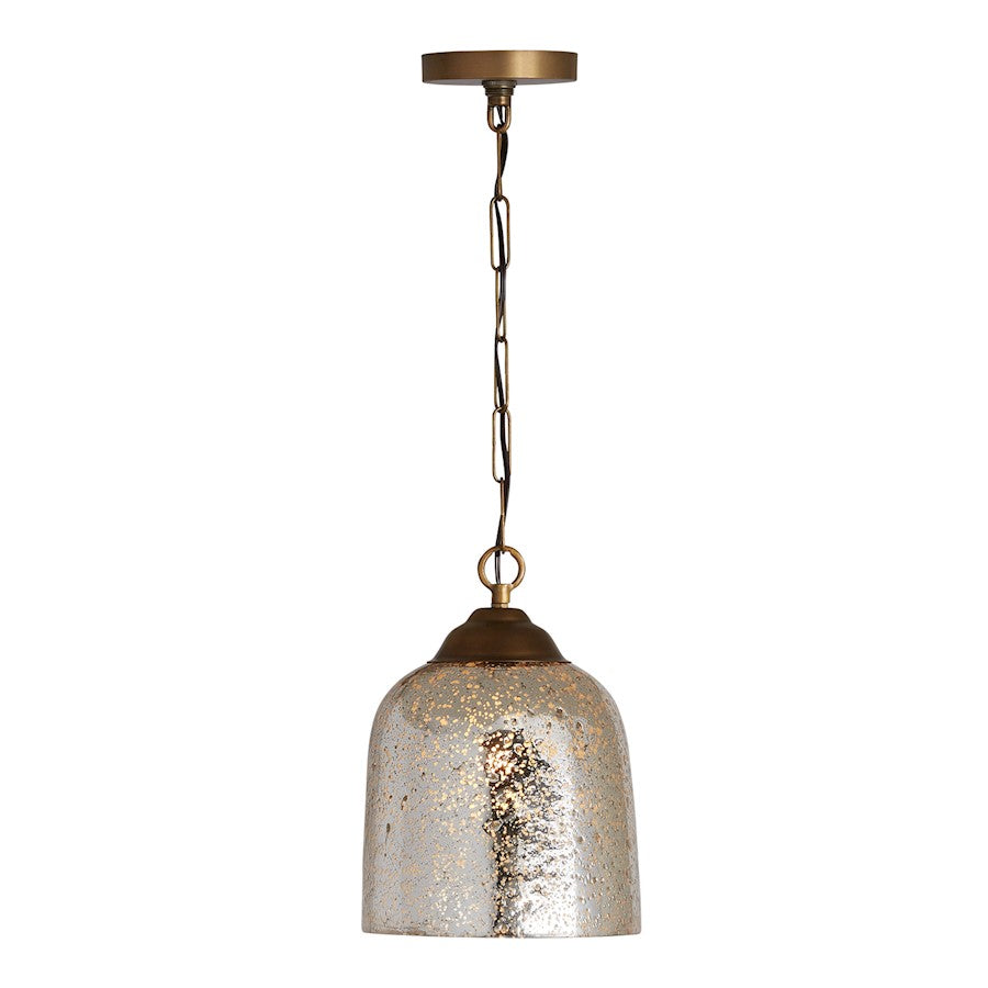 1 Light Pendant, Patinaed Brass