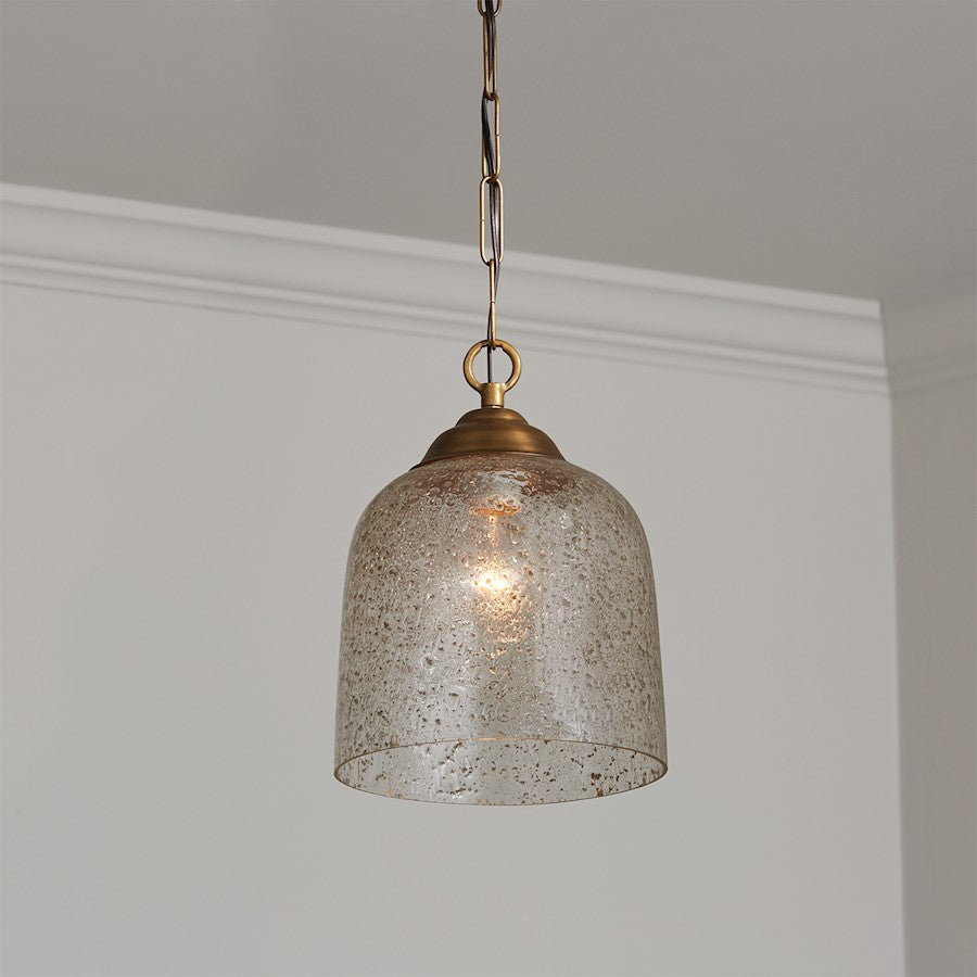 1 Light Pendant, Patinaed Brass