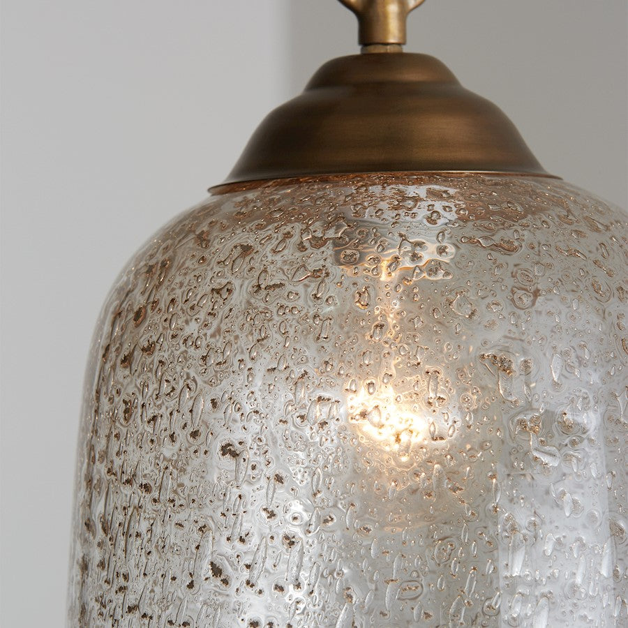 1 Light Pendant, Patinaed Brass