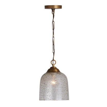 1 Light Pendant, Patinaed Brass