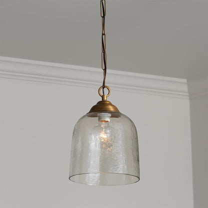 1 Light Pendant, Patinaed Brass
