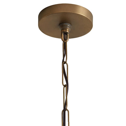 1 Light Pendant, Patinaed Brass