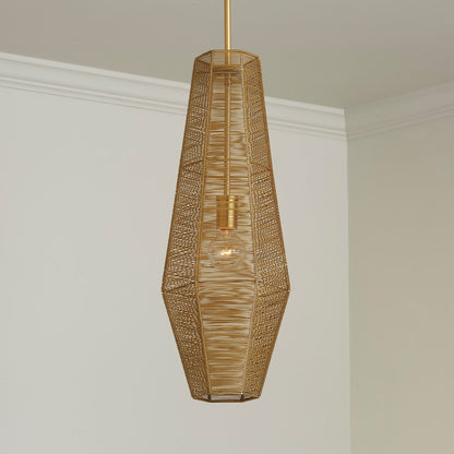 1 Light 79" Pendant, Honey Gold