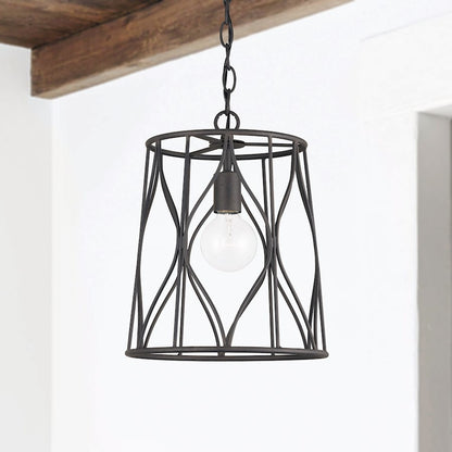 1 Light Pendant, Rustic Iron