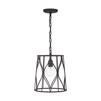 1 Light Pendant, Rustic Iron