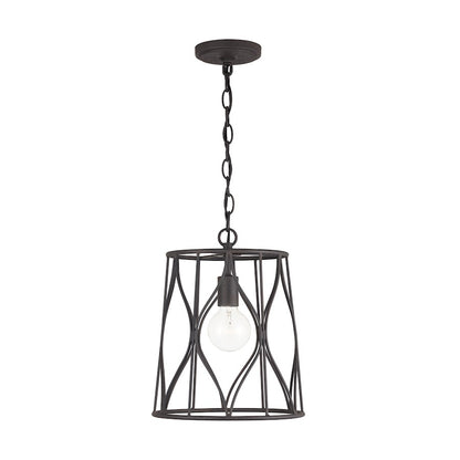 1 Light Pendant, Rustic Iron