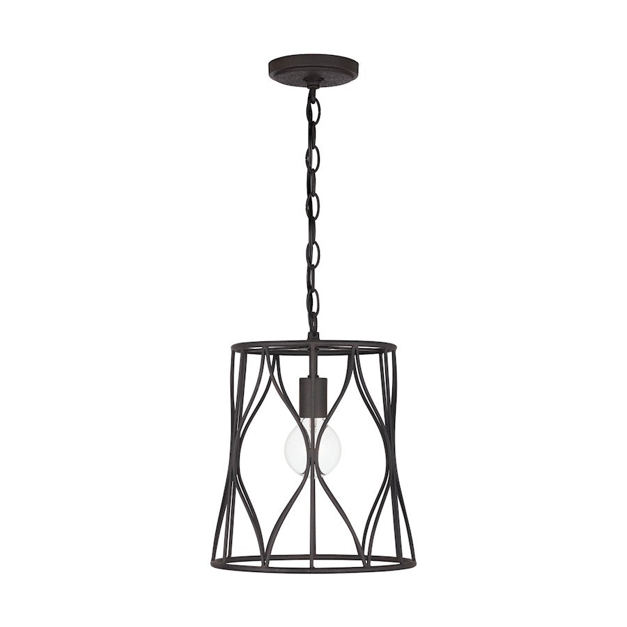 1 Light Pendant, Rustic Iron
