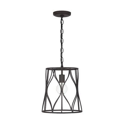 1 Light Pendant, Rustic Iron