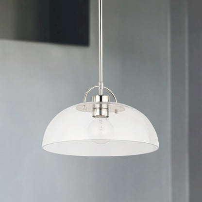 1 Light 58" Pendant, Polished Nickel