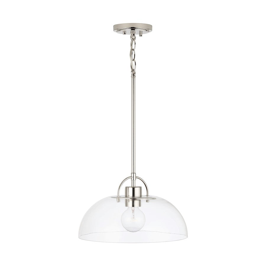 1 Light 58" Pendant, Polished Nickel