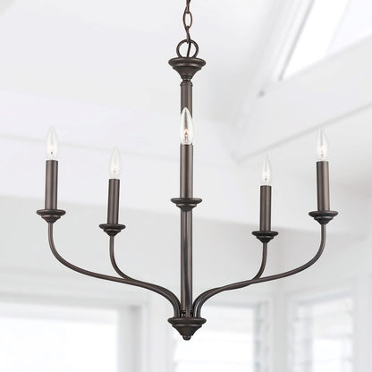 5-Light Chandelier, Old Bronze