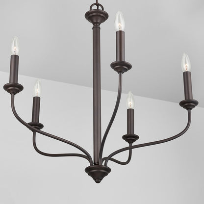 5-Light Chandelier, Old Bronze