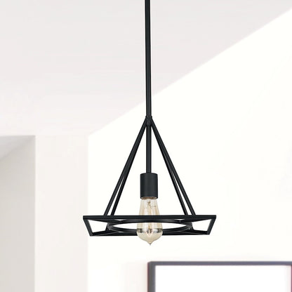 1 Light Pendant, Matte Black