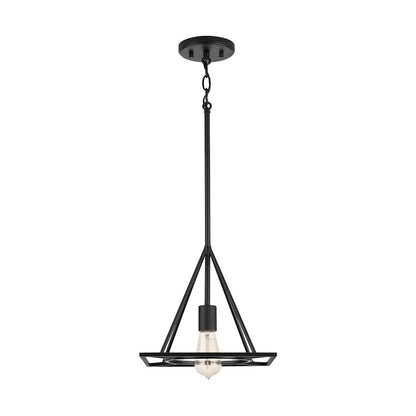 1 Light Pendant, Matte Black