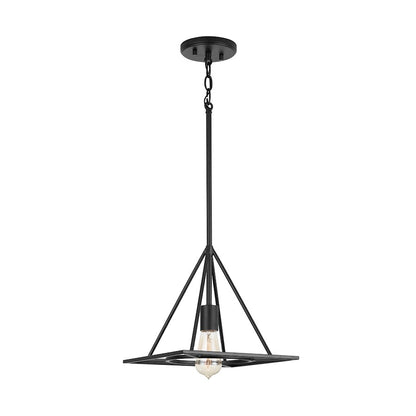 1 Light Pendant, Matte Black