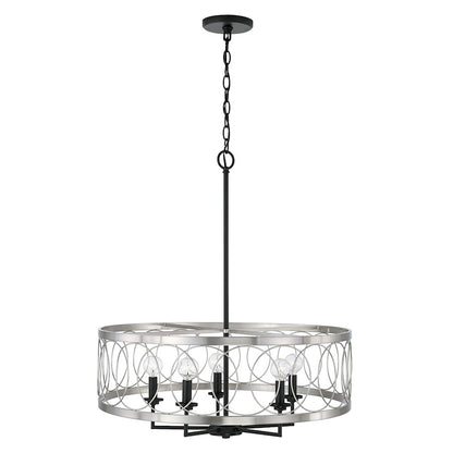 4 Light Pendant, Black Tie
