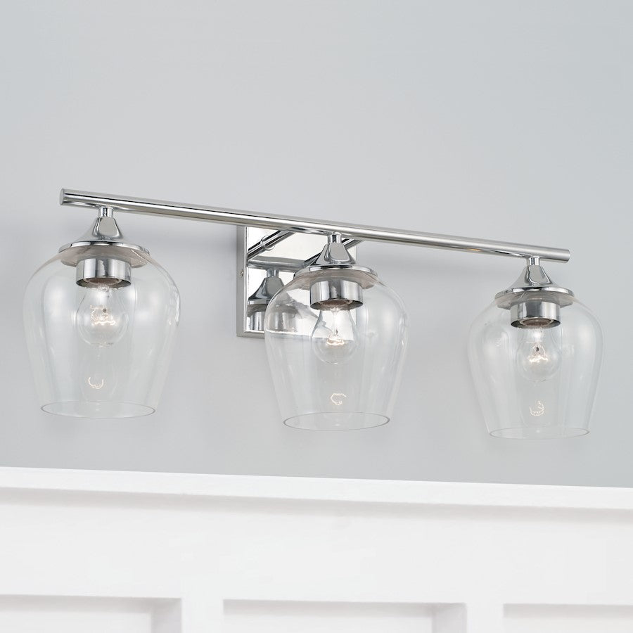 3-Light 8" Bathroom Vanity Light