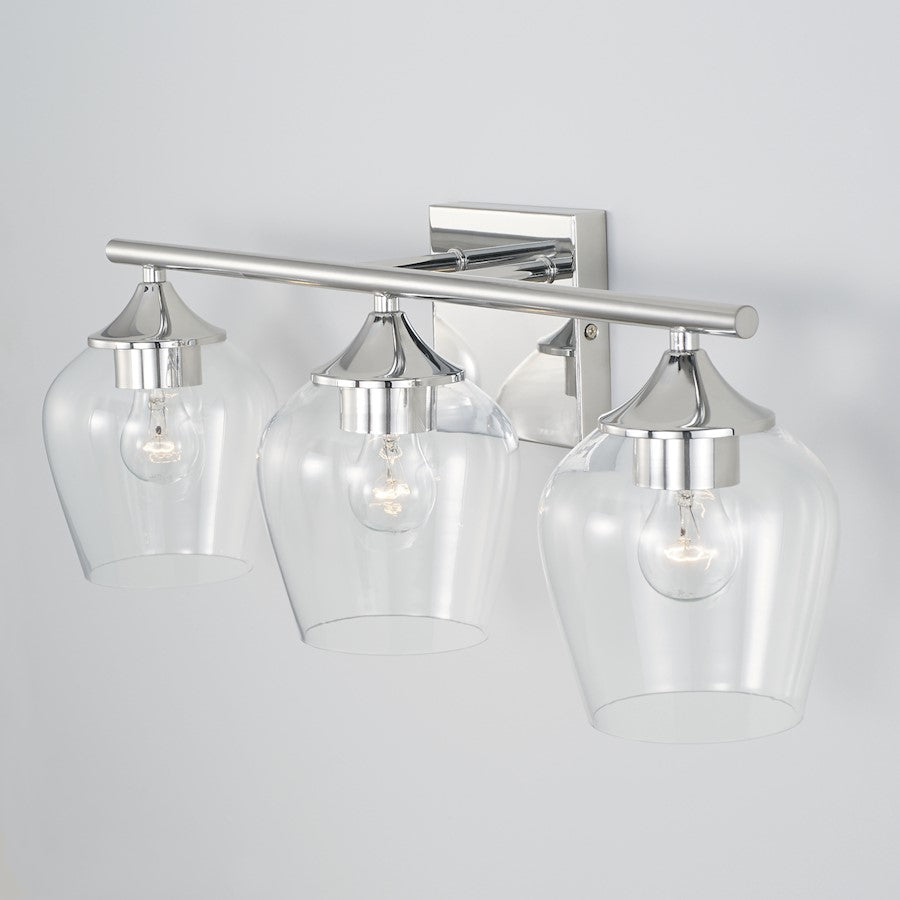 3-Light 8" Bathroom Vanity Light