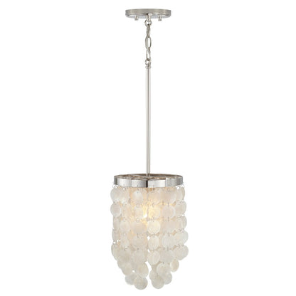 1 Light Pendant, Polished Nickel
