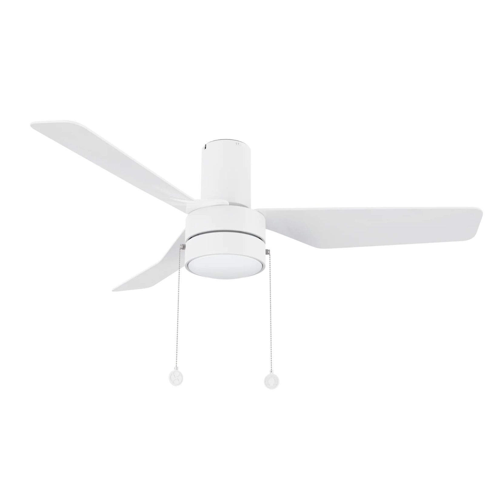 Carro Formosa 44in 3-Blade Flush LED Ceiling Fan | Modern White ABS | Living Room & Bedroom | 44 x 44 x 11.9 in | Model CFP443N2-L11-W1-1-FM